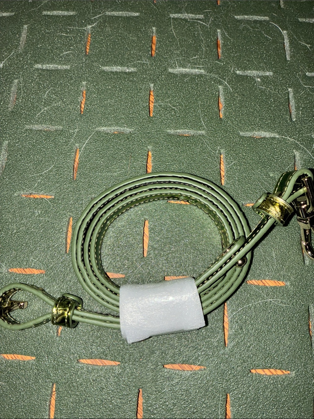 Brahmin Olive Green Crossbody Strap with Gold Hardware NEVER USED - Picture 3 of 4
